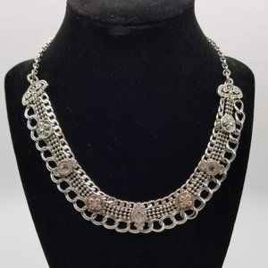 Vintage Brighton Collar Necklace with Rhinestones
